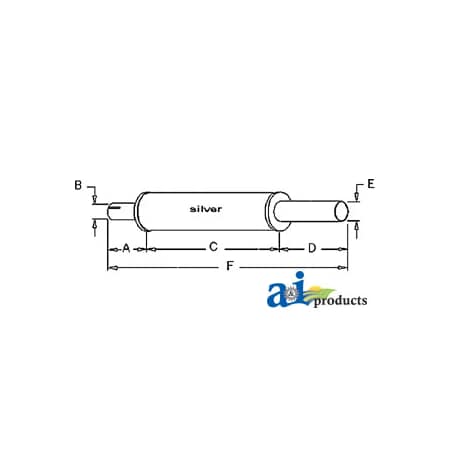 A & I Products MUFFLER 28" x5" x5" A-10A12633